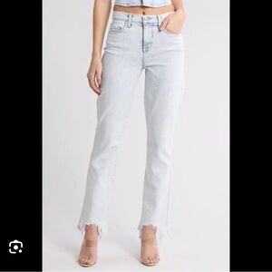 L'AGENCE Harmon High Waist Slim Raw Hem Jeans